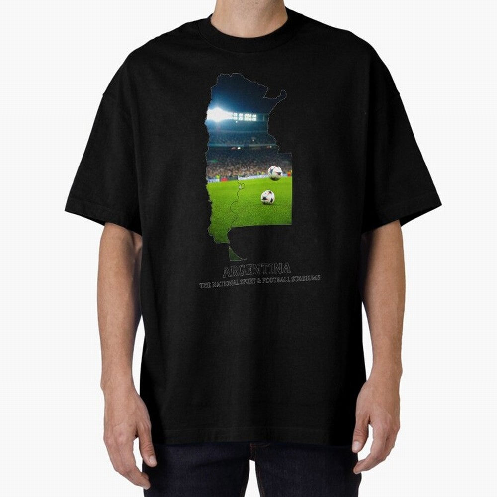 Argentina Map Art - Football Passion & National Stadiums Design Classic T-Shirt Celebrate National Team Dreams in FIFA World Cup 2026 for Fans of Cristiano Ronaldo, Haaland and CR7 and France, Bringing Football History, Final Match Energy, Crowd
