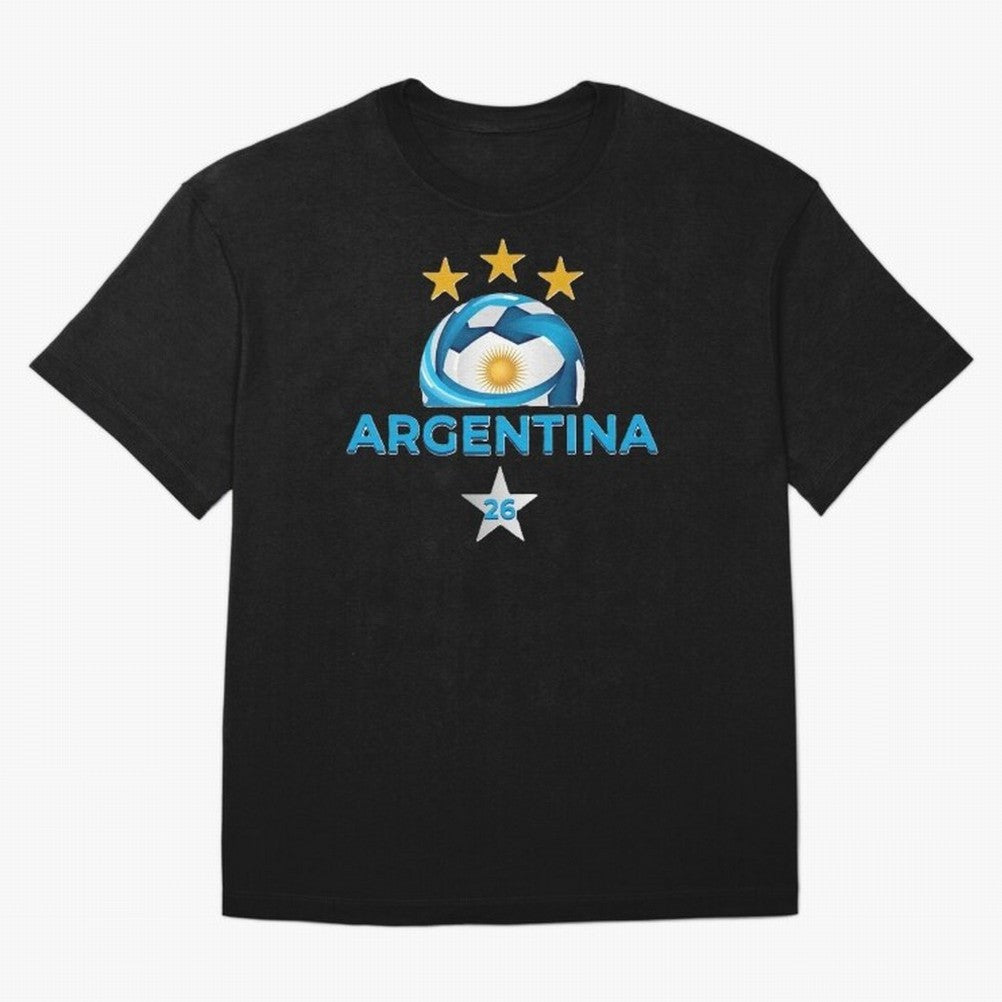 Argentina 2026 Stars Oversized T-Shirt Stand with FIFA World Cup 2026 USA Canada Mexico Spirit, Built around Argentina and Brazil, CR7 and Messi, Game Day Rituals, Football Legends, Country Pride and the Road to the Final; Perfect for Fans,