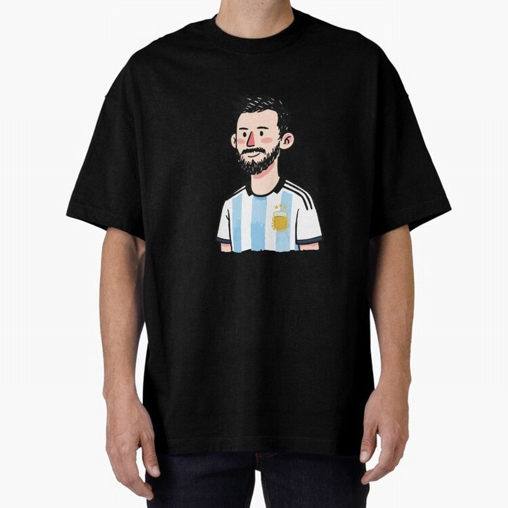 Argentina Soccer Football Player Oversized T-Shirt Honor Football Greatness during the FIFA World Cup 2026 Journey through Cristiano Ronaldo, Haaland and CR7 Highlights, Portugal, Spain and Germany Pride, Sports Nostalgia, International