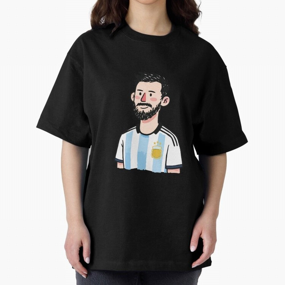 Argentina Soccer Football Player Oversized T-Shirt Honor Football Greatness during the FIFA World Cup 2026 Journey through Cristiano Ronaldo, Haaland and CR7 Highlights, Portugal, Spain and Germany Pride, Sports Nostalgia, International