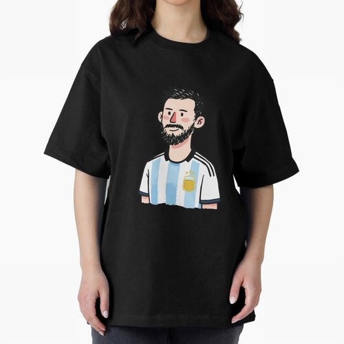 Argentina Soccer Football Player Oversized T-Shirt Honor Football Greatness during the FIFA World Cup 2026 Journey through Cristiano Ronaldo, Haaland and CR7 Highlights, Portugal, Spain and Germany Pride, Sports Nostalgia, International