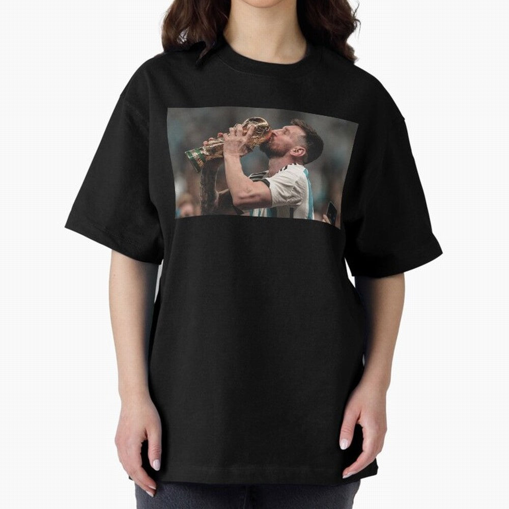 MESSI WITH THE WORLD CUP Classic T-Shirt Capture Global Football Passion for FIFA World Cup 2026, Centered on Mbappe and Neymar, France and Portugal, Stadium Memories, Football Loyalty, International Chants and Championship Tradition; Great for