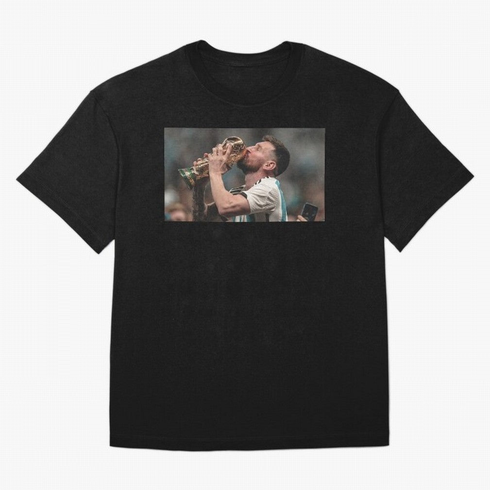 MESSI WITH THE WORLD CUP Classic T-Shirt Capture Global Football Passion for FIFA World Cup 2026, Centered on Mbappe and Neymar, France and Portugal, Stadium Memories, Football Loyalty, International Chants and Championship Tradition; Great for