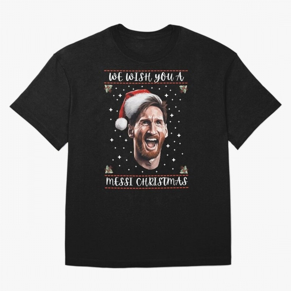 Messi Christmas Funny Football Holiday Classic T-Shirt Make Every Kick Count in Match Day Hype around FIFA World Cup 2026 USA Canada Mexico, CR7 and Messi, Argentina, Vintage Soccer Flavor, Modern Football Stars, National Flags and Final Night