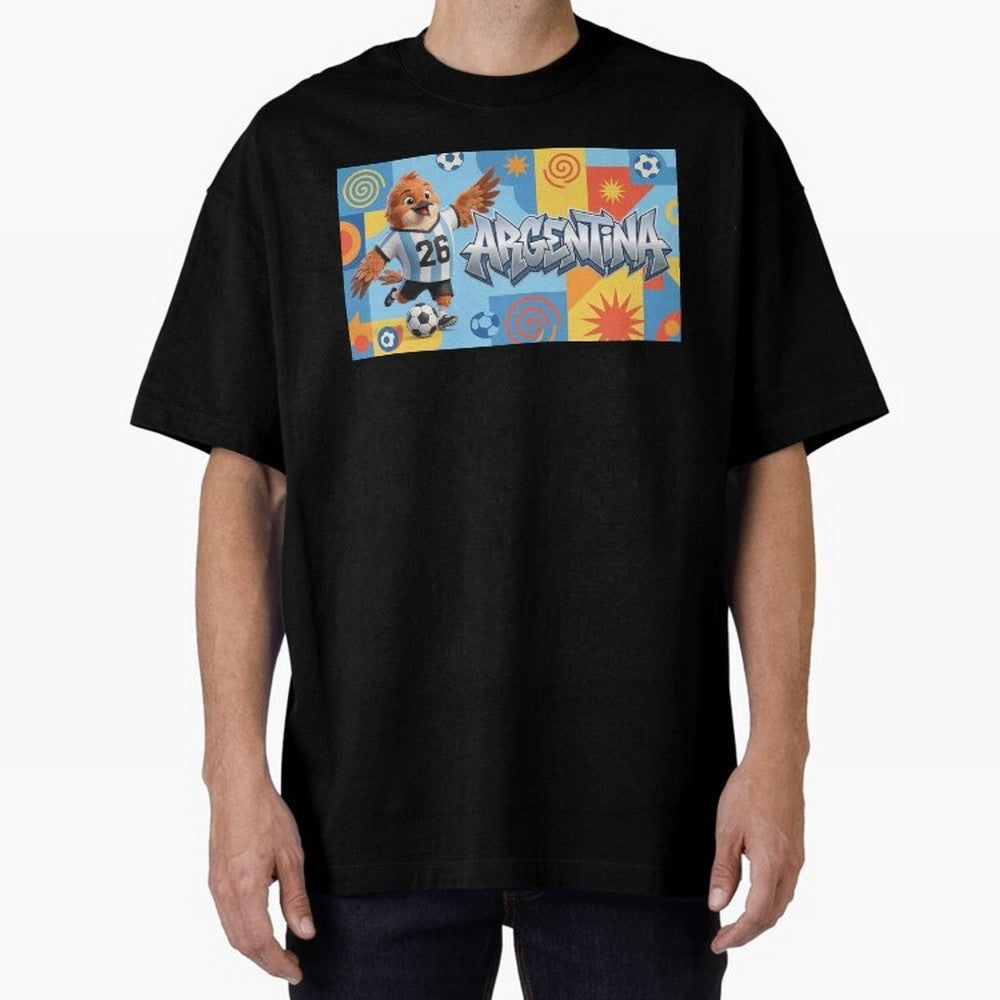 World Cup 2026 Argentina Soccer Team Fan Art Classic T-Shirt Capture FIFA World Cup 2026 Group Stage for Fans of Haaland and Spain and Netherlands, Bringing Vintage Soccer Flavor, Modern Football Stars, National Flags and Final Night Emotion; Ideal