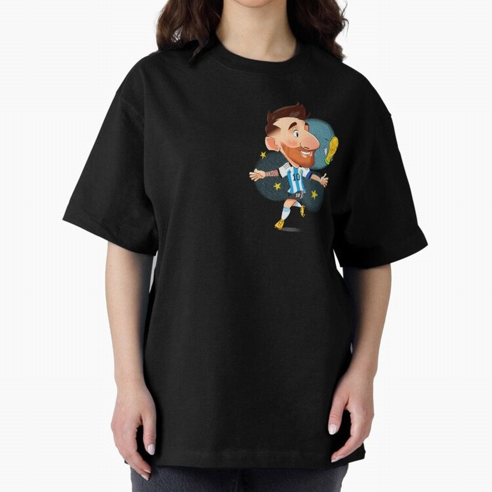 Messi GOAT Oversized T-Shirt Turn Every Weekend Toward FIFA World Cup 2026 for Fans of Mbappe and Brazil, Bringing Sports Nostalgia, International Competition, Famous Players and Unforgettable Victories; Made for Collectors Who Enjoy Iconic