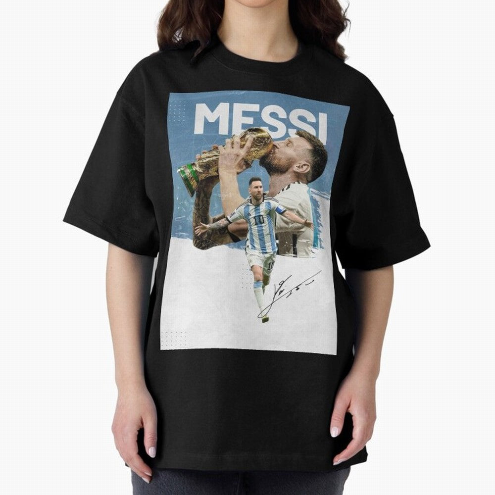 Messi Oversized T-Shirt Join the Countdown to FIFA World Cup 2026 Group Stage Spirit, Connected to France and Portugal, Haaland and Mbappe, Soccer Culture, Superstar Moments, National Team Dreams and Competitive Fire; Made for Collectors Who Enjoy