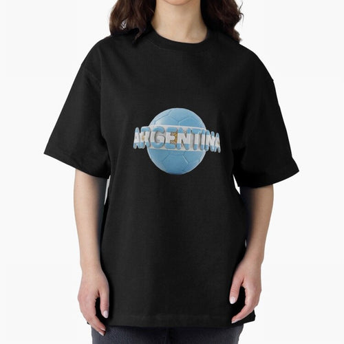 Argentina Soccer World Cup Oversized T-Shirt Upgrade Global Football Passion for FIFA World Cup 2026 USA Canada Mexico, Highlighting Cristiano Ronaldo, Haaland and CR7, Argentina, France and Brazil, Football Festival Excitement, Trophy Ambitions,