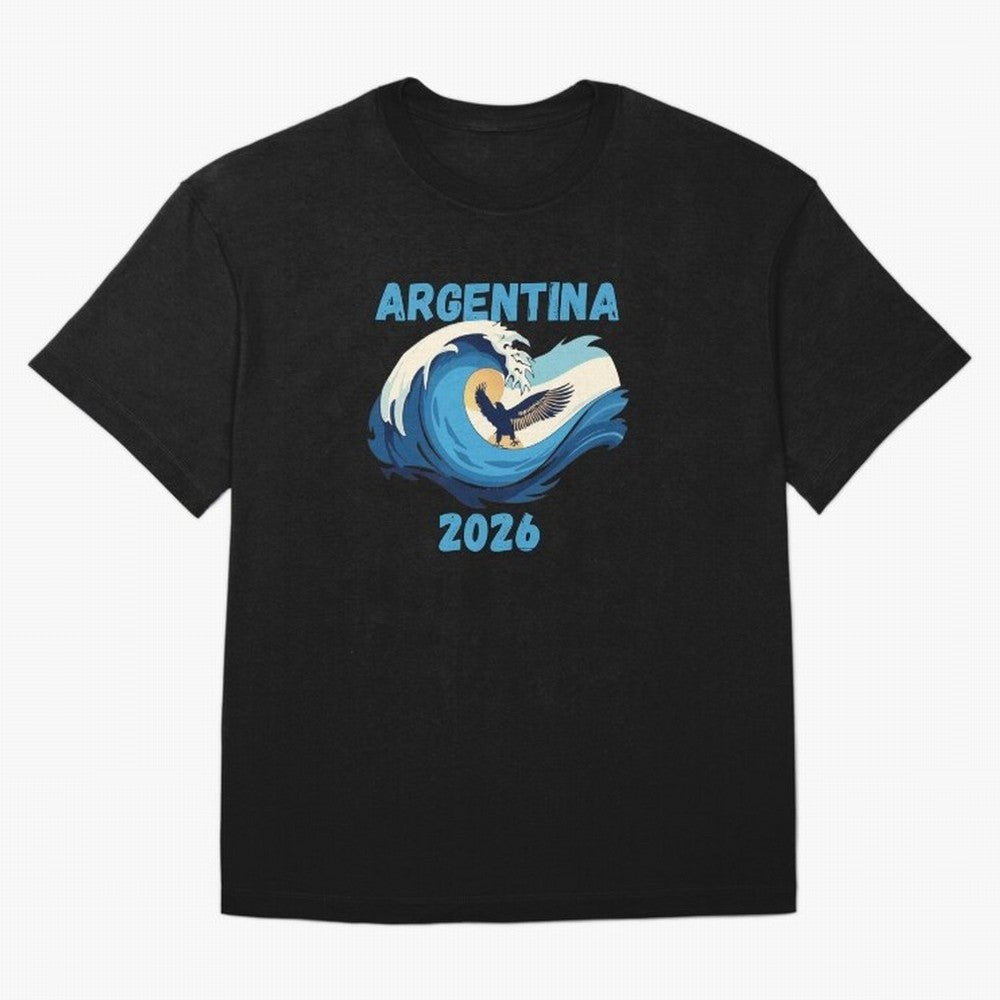 Camiseta y Calcoman¨ªa Argentina - Dise?o Bandera Albiceleste para Hinchas. Oversized T-Shirt Celebrate Rivalries and Pride in FIFA World Cup 2026 USA Canada Mexico Spirit, Celebrating Spain, Haaland and Mbappe, Classic Soccer Heritage,