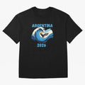 Camiseta y Calcoman¨ªa Argentina - Dise?o Bandera Albiceleste para Hinchas. Oversized T-Shirt Celebrate Rivalries and Pride in FIFA World Cup 2026 USA Canada Mexico Spirit, Celebrating Spain, Haaland and Mbappe, Classic Soccer Heritage,