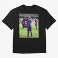 Lional Messi Poster Design Oversized T-Shirt Follow the FIFA World Cup 2026 Journey through Cristiano Ronaldo, Haaland and CR7 Highlights, Portugal, Spain and Germany Pride, Football History, Final Match Energy, Crowd Noise and Once in a Lifetime