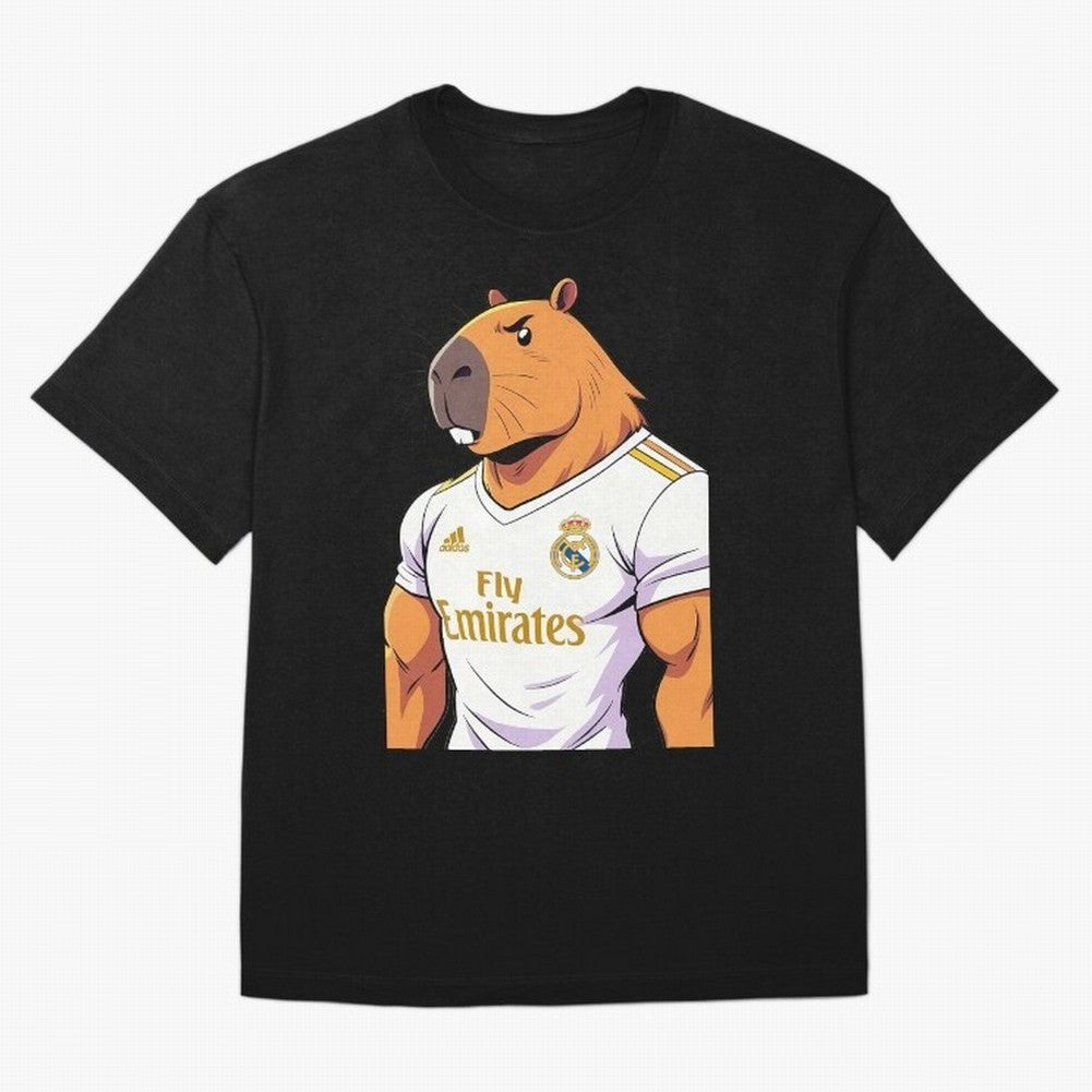 Real Madrid capybara elegant Classic T-Shirt Keep the Match Day Mood of Match Day Hype around FIFA World Cup 2026 Group Stage, CR7 and Messi, France and Portugal, Champion Mindset, Group Stage Buzz, Knockout Tension and Passionate Fan Culture;