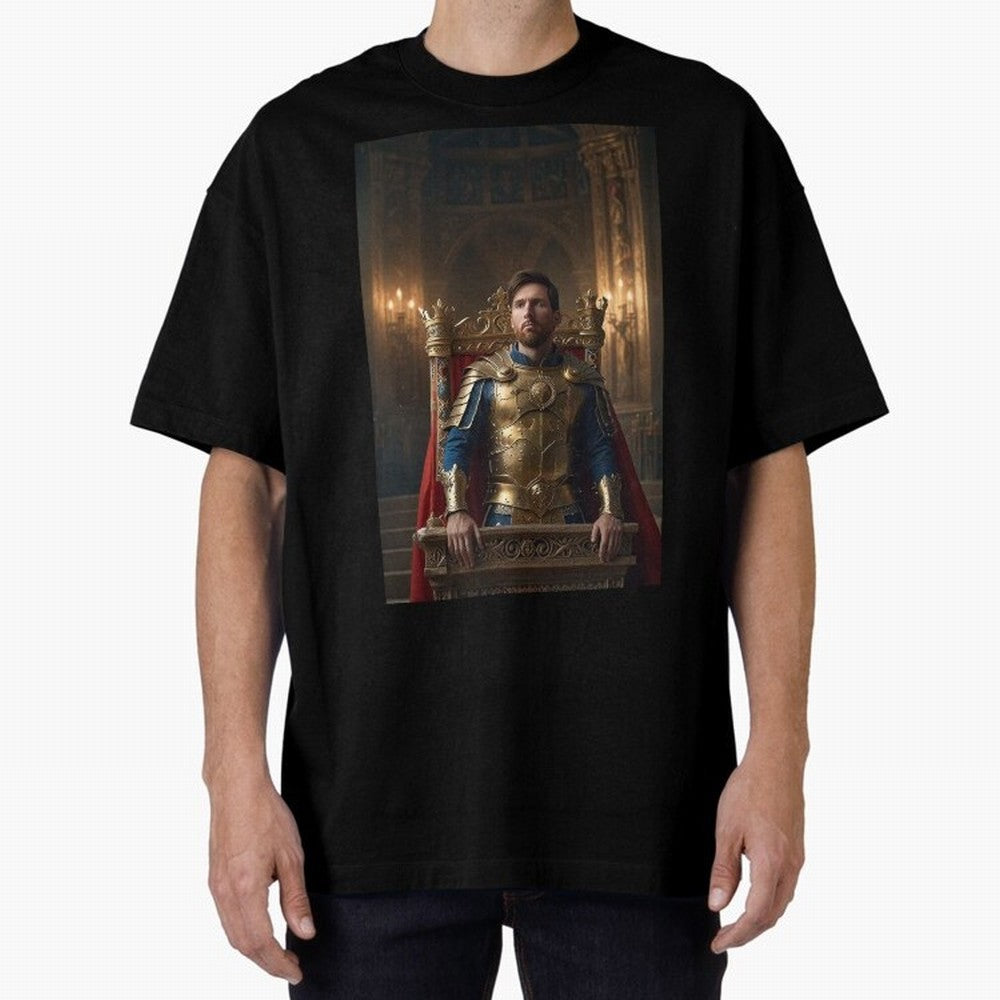 Messi the King 1 Oversized T-Shirt Enjoy FIFA World Cup 2026 Featuring Mbappe, France and Portugal Energy, Tournament Hype, Historic Matchups, Family Viewing Parties and Global Sports Pride; Created for Match Day Parties, Soccer Gifts, Fan Photos,