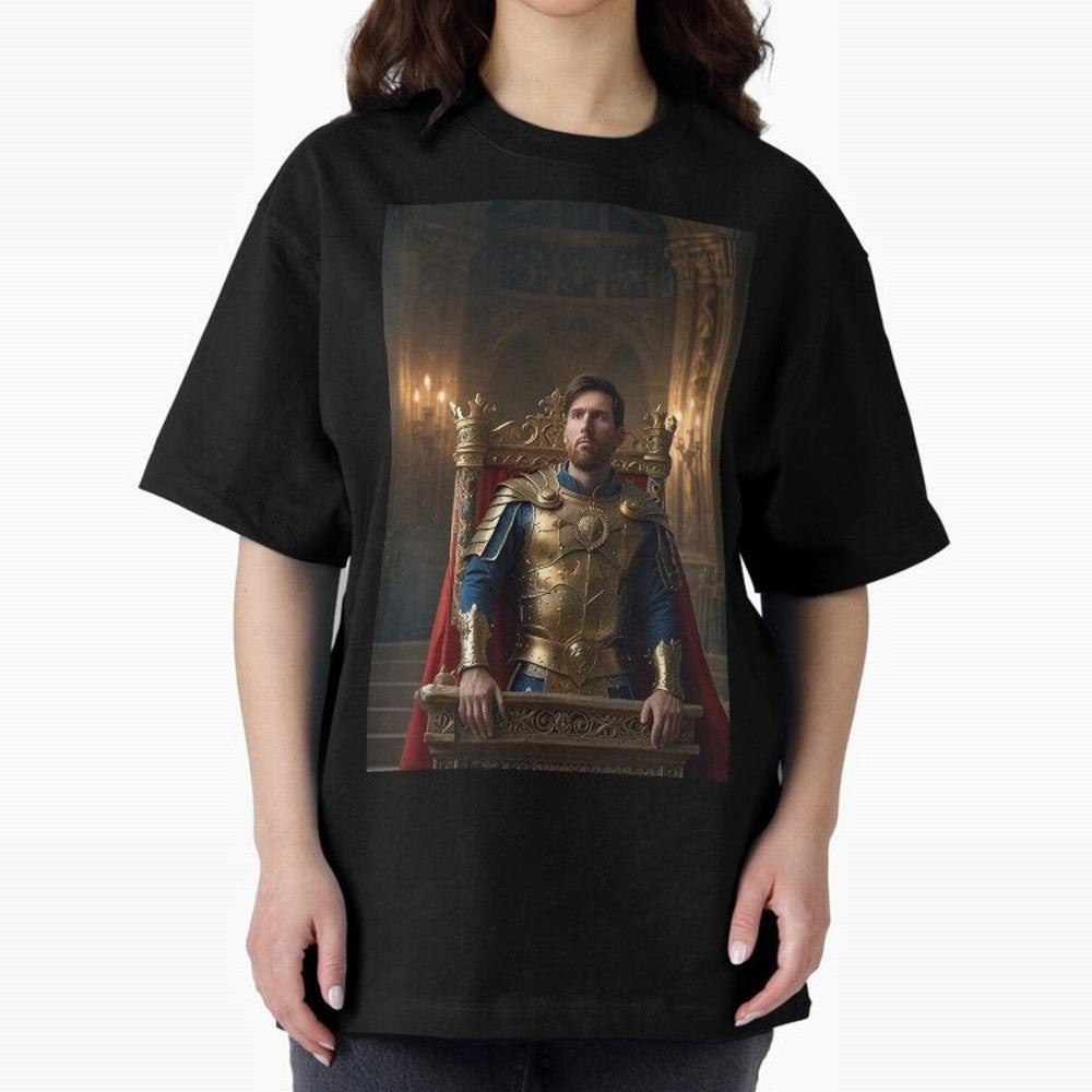 Messi the King 1 Oversized T-Shirt Enjoy FIFA World Cup 2026 Featuring Mbappe, France and Portugal Energy, Tournament Hype, Historic Matchups, Family Viewing Parties and Global Sports Pride; Created for Match Day Parties, Soccer Gifts, Fan Photos,