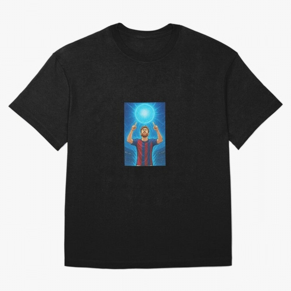 Barcelona Genkidama God Oversized T-Shirt Celebrate FIFA World Cup 2026 Featuring Haaland, Argentina, France and Brazil Energy, Global Supporter Spirit, Legendary Goals, National Colors and Tournament Celebration; Ideal for Passionate Fans Who Love