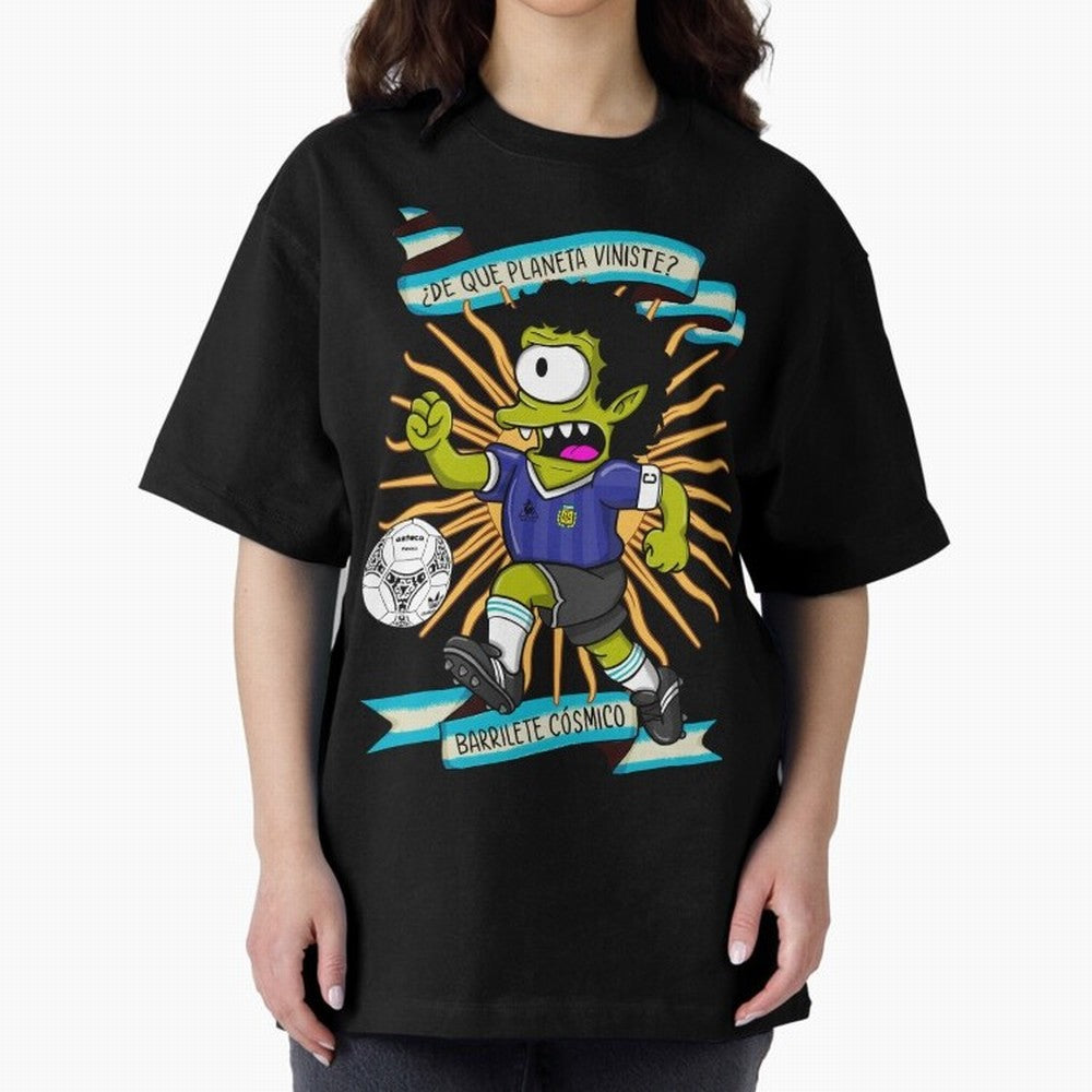 WHAT PLANET DID YOU COME FROM? Oversized T-Shirt Follow the Final Road of FIFA World Cup 2026 USA Canada Mexico Spirit, with Argentina and Brazil, CR7 and Messi, Champion Mindset, Group Stage Buzz, Knockout Tension and Passionate Fan Culture;