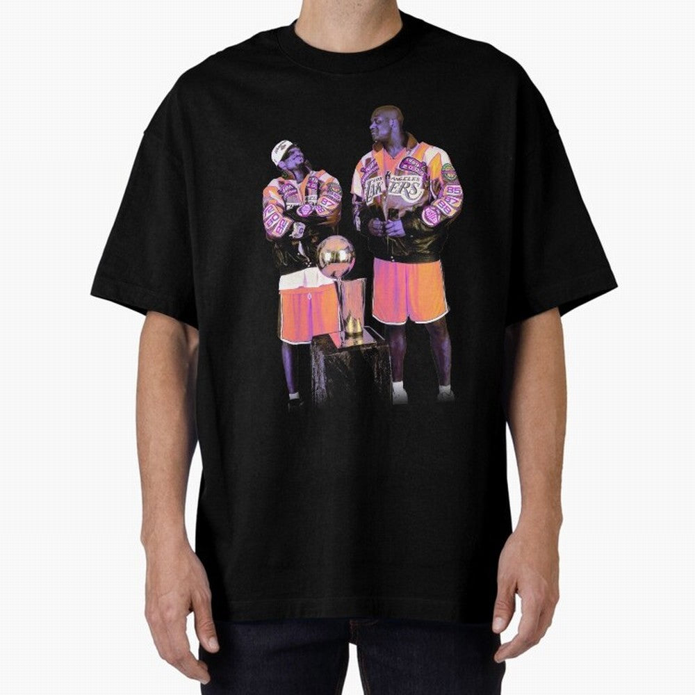 kobe Shaq Oversized T-Shirt Oversized T-Shirt Refresh Global Football Passion for FIFA World Cup 2026, Highlighting CR7 and Messi, Netherlands, Champion Mindset, Group Stage Buzz, Knockout Tension and Passionate Fan Culture; Ideal for Fans Who