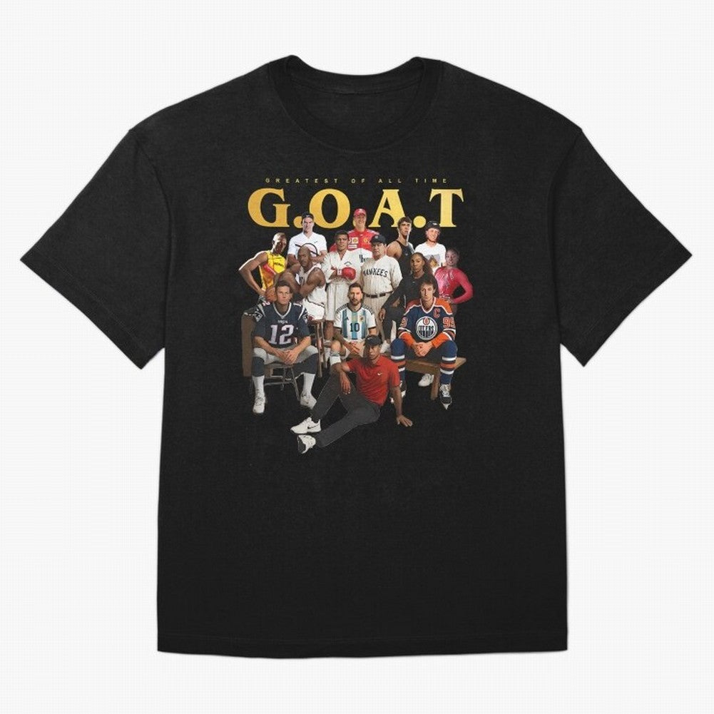 GOAT of all Sports Essential T-Shirt Elevate FIFA World Cup 2026 Group Stage Spirit, Filled with France, Cristiano Ronaldo, Haaland and CR7, Goal Celebration Energy, Supporter Heritage, Football Icons and Worldwide Tournament Joy; Great for