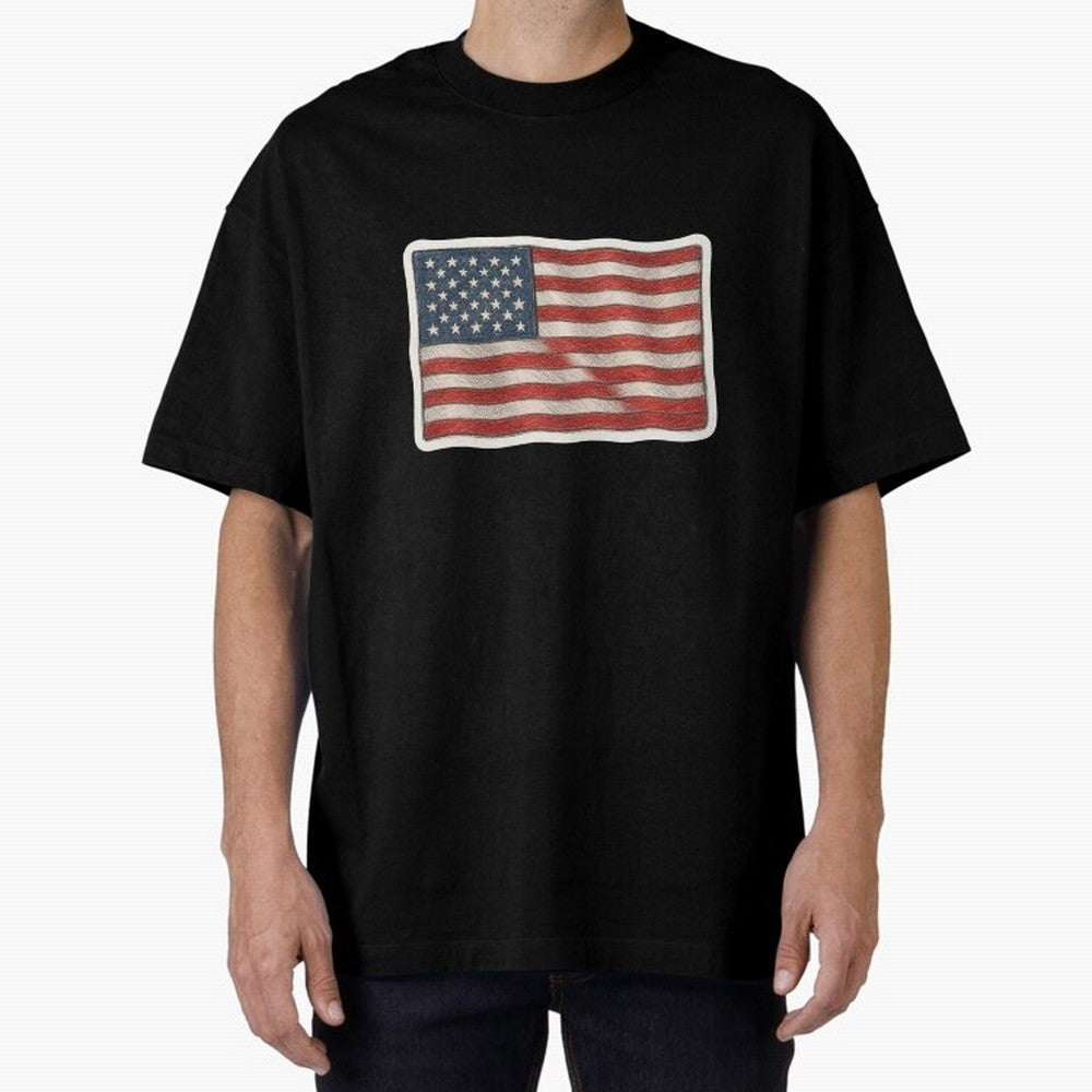 United States Flag USA Patriotic Stars and Stripes Art Classic T-Shirt Keep Football History Alive during Match Day Hype around FIFA World Cup 2026 Group Stage, Messi, Neymar and Mbappe, Germany, Football Passion, Legendary Performances, Festival