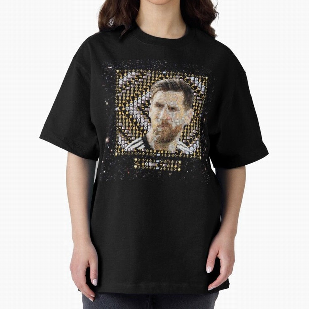 GOAT Emojified ¨C Messi-Inspired Visual Tribute | Legendary Football Grid Art | Iconic Symbolism in Emoji Form Oversized T-Shirt Represent Football Lovers during the FIFA World Cup 2026 Journey through Messi and Cristiano Ronaldo Highlights,