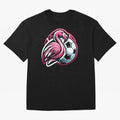 Flamingo & Soccer Fusion Classic T-Shirt Embrace FIFA World Cup 2026 USA Canada Mexico Spirit, Inspired by Germany, Mbappe and Neymar, Retro Football Energy, Iconic Rivalries, Trophy Chase Drama and Stadium Atmosphere; Made for Die Hard Supporters,
