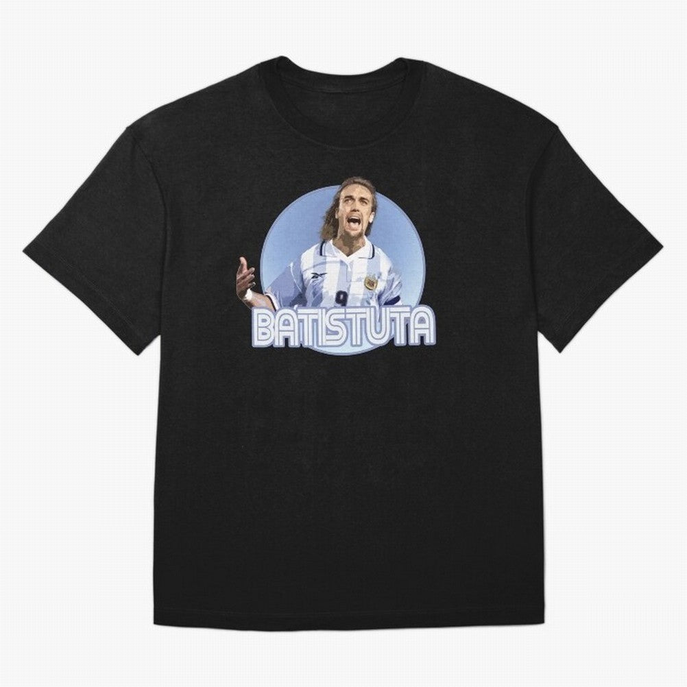 Batistuta - Classic T Shirt Classic T-Shirt Keep the Match Day Mood of FIFA World Cup 2026 Group Stage Spirit, Celebrating England and Germany, Messi, Neymar and Mbappe, Supporter Pride, Iconic Celebrations, Legendary Names and Global Match Day