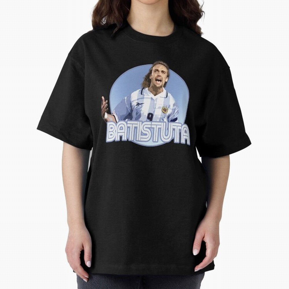 Batistuta - Classic T Shirt Classic T-Shirt Keep the Match Day Mood of FIFA World Cup 2026 Group Stage Spirit, Celebrating England and Germany, Messi, Neymar and Mbappe, Supporter Pride, Iconic Celebrations, Legendary Names and Global Match Day
