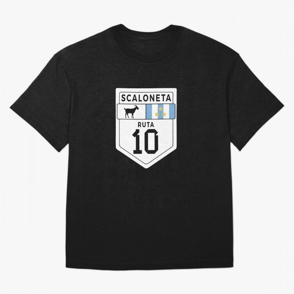 Scaloneta - Messi 10 - Goat Oversized T-Shirt Refresh the FIFA World Cup 2026 USA Canada Mexico Journey through Neymar, Haaland and Cristiano Ronaldo Highlights, England, France and Netherlands Pride, Stadium Chants, National Pride, Trophy Dreams