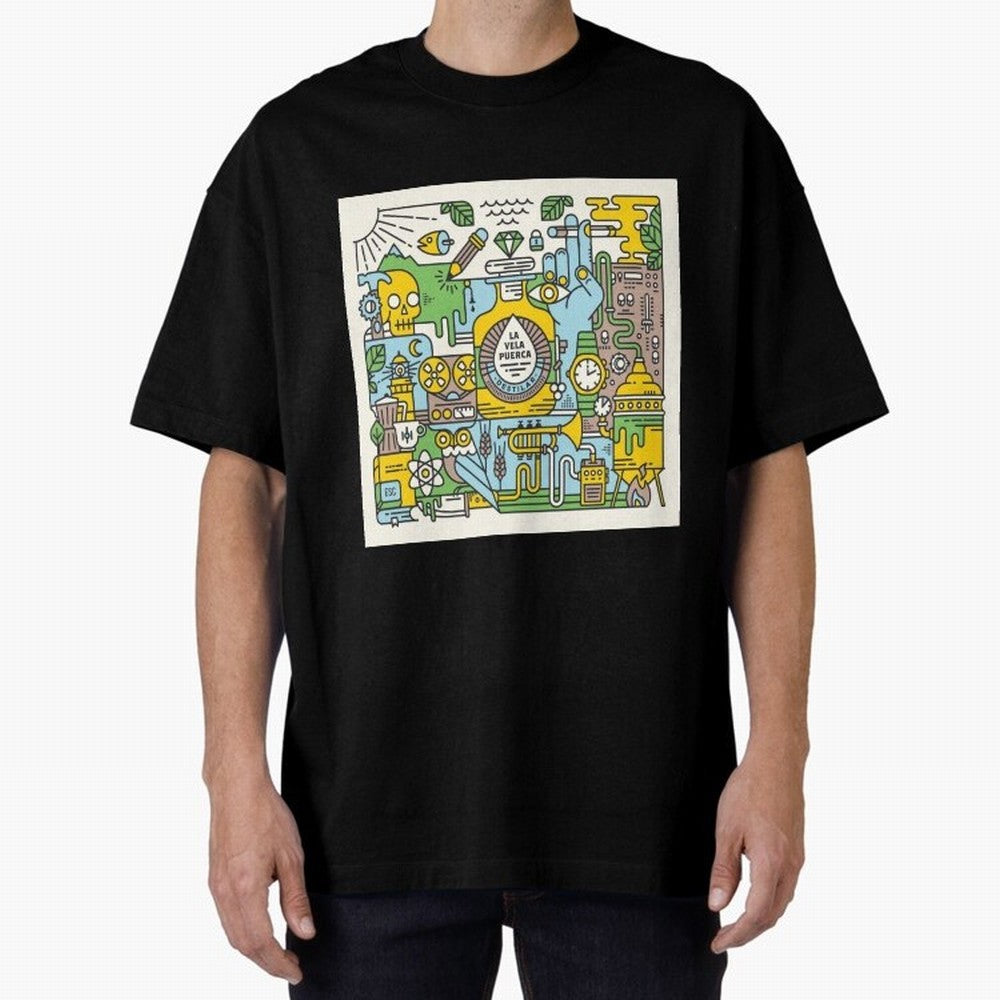 LA VELA PUERCA ROCK Oversized T-Shirt Relive FIFA World Cup 2026 USA Canada Mexico with CR7, Brazil, Portugal and Argentina Energy, Supporter Pride, Iconic Celebrations, Legendary Names and Global Match Day Energy; Ideal for Passionate Fans Who