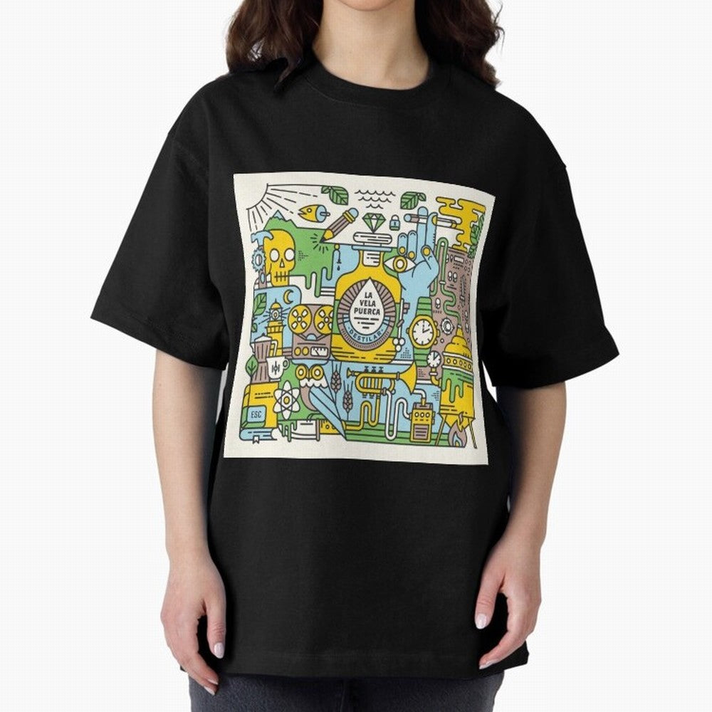 LA VELA PUERCA ROCK Oversized T-Shirt Relive FIFA World Cup 2026 USA Canada Mexico with CR7, Brazil, Portugal and Argentina Energy, Supporter Pride, Iconic Celebrations, Legendary Names and Global Match Day Energy; Ideal for Passionate Fans Who