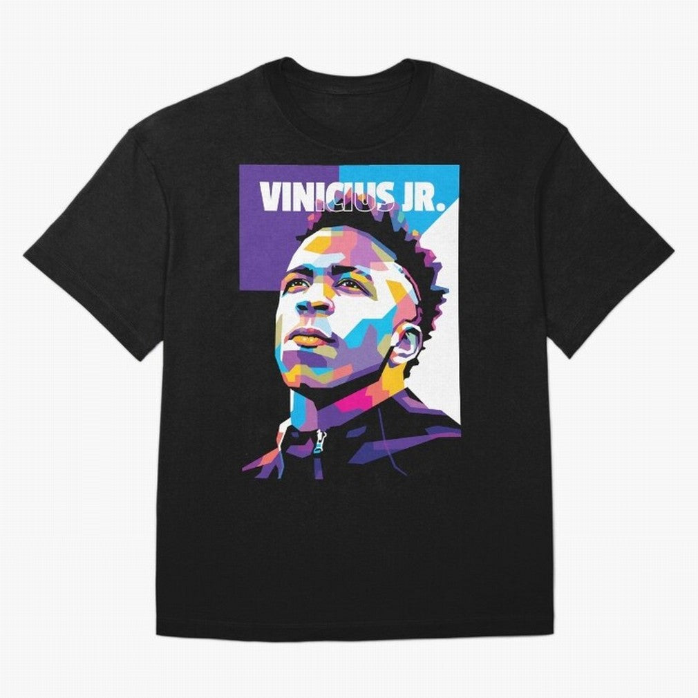 Vinicius Jr. in WPAP Style Essential T-Shirt Feel the Roar of the FIFA World Cup 2026 Journey through CR7 and Messi Highlights, Argentina Pride, Retro Football Energy, Iconic Rivalries, Trophy Chase Drama and Stadium Atmosphere; Ideal for Fans Who