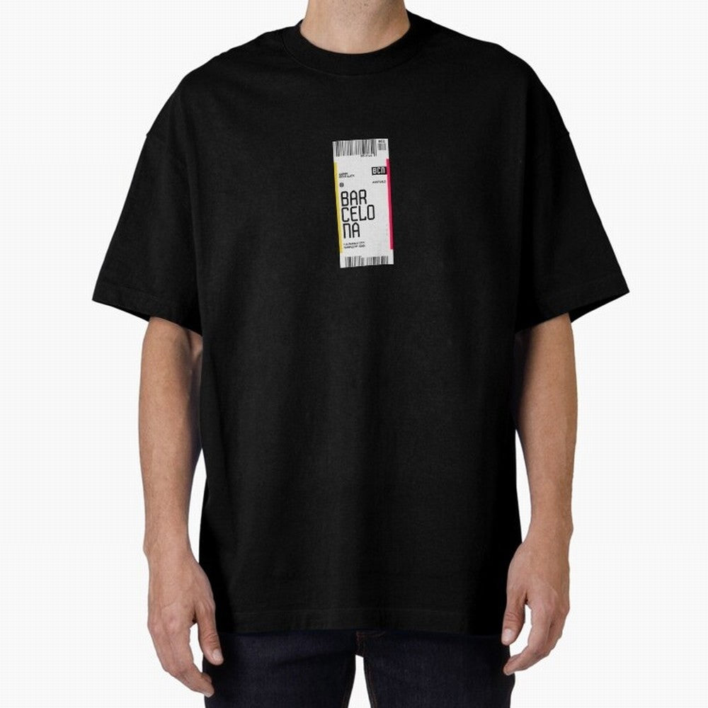 Barcelona Boarding Pass Sparin Travel Ticket Classic T-Shirt Build FIFA World Cup 2026 Group Stage Connected to CR7 and Messi, Brazil, Portugal and Argentina Energy, Worldwide Fan Energy, Dramatic Goals, Stadium Lights and Championship