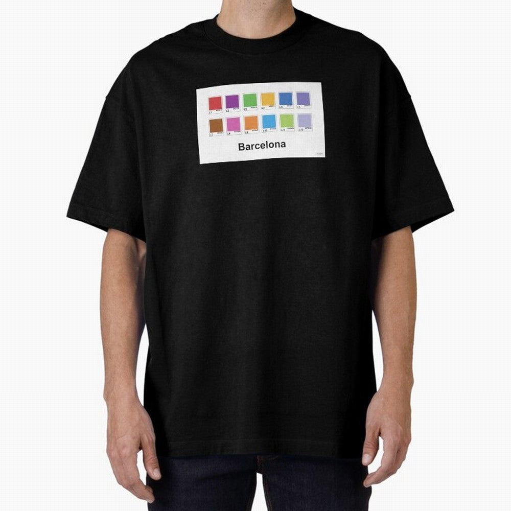 Barcelona Metro Colors Classic T-Shirt Relive the Noise and Pride of Global Football Passion for FIFA World Cup 2026, Made for CR7, England and Germany, Match Day Excitement, Supporter Culture, Golden Goals and Global Football Passion; Ideal for
