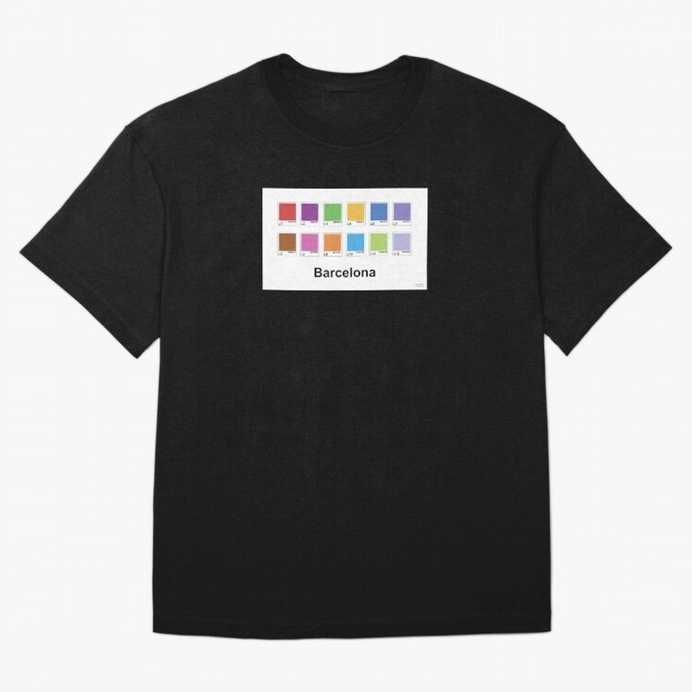 Barcelona Metro Colors Classic T-Shirt Relive the Noise and Pride of Global Football Passion for FIFA World Cup 2026, Made for CR7, England and Germany, Match Day Excitement, Supporter Culture, Golden Goals and Global Football Passion; Ideal for