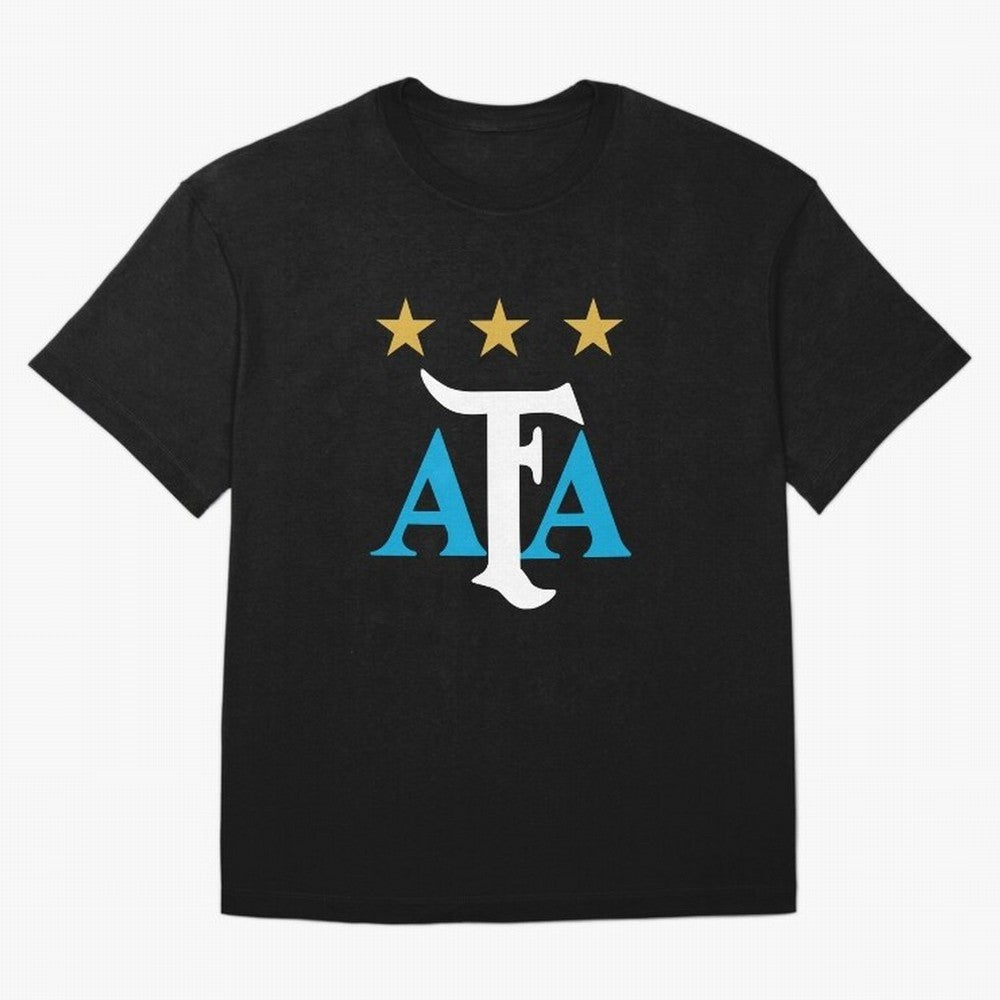 AFA logo - Argentina (light blue, white & gold) Oversized T-Shirt Bring World Football Passion into Match Day Hype around FIFA World Cup 2026 Group Stage, Mbappe, Portugal, Spain and Germany, Sports Nostalgia, International Competition, Famous