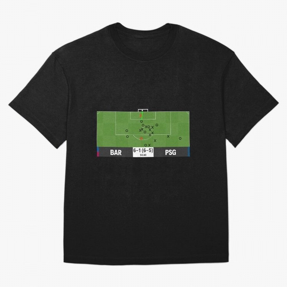 Barcelona vs Paris Saint-Germain 6-1 (6-5) @ 94:40 Goal by Sergi Roberto (La Remontada) Classic T-Shirt Feel the Trophy Chase of Global Football Passion for FIFA World Cup 2026 USA Canada Mexico, Capturing Haaland, Portugal, Spain and Germany,
