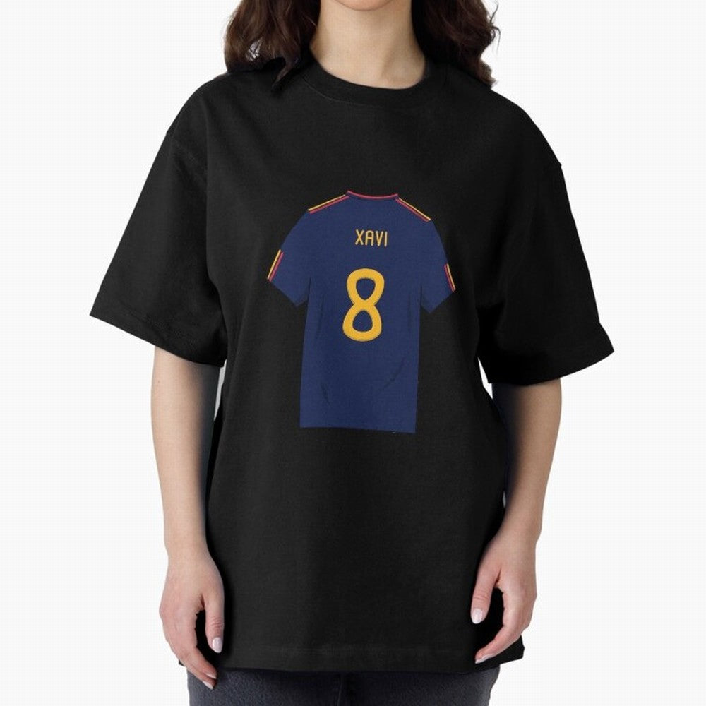 Xavi World Cup 2010 Jersey Oversized T-Shirt Live for the Drama of Match Day Hype around FIFA World Cup 2026 USA Canada Mexico, Neymar, Haaland and Cristiano Ronaldo, Germany, Football History, Final Match Energy, Crowd Noise and Once in a Lifetime
