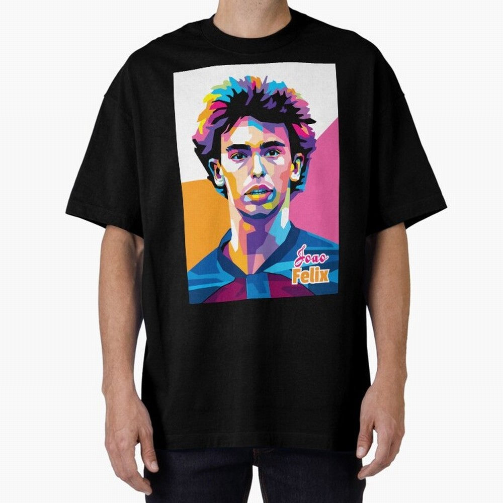 Joao Felix in WPAP Style Oversized T-Shirt Bring a Champion Mindset to Global Football Passion for FIFA World Cup 2026, with Messi, CR7 and Mbappe, Spain and Netherlands, Tournament Hype, Historic Matchups, Family Viewing Parties and Global Sports