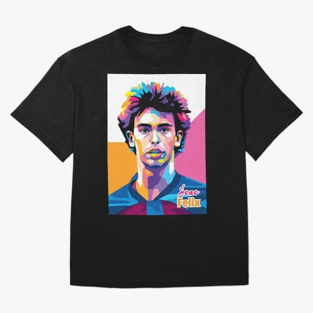 Joao Felix in WPAP Style Oversized T-Shirt Bring a Champion Mindset to Global Football Passion for FIFA World Cup 2026, with Messi, CR7 and Mbappe, Spain and Netherlands, Tournament Hype, Historic Matchups, Family Viewing Parties and Global Sports