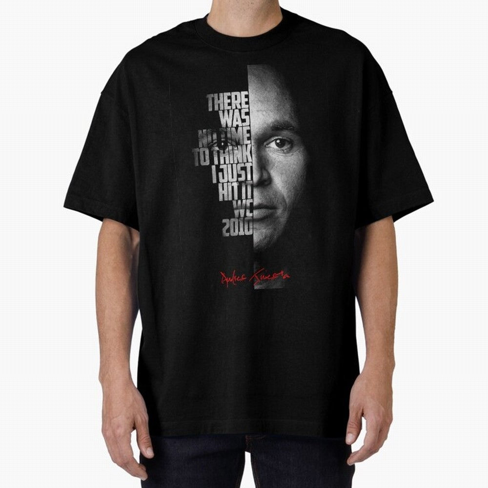 Black and white Andres Iniesta Quote. Classic T-Shirt Honor Football Greatness during Match Day Hype around FIFA World Cup 2026, Messi, CR7 and Mbappe, Brazil, Portugal and Argentina, Goal Celebration Energy, Supporter Heritage, Football Icons and