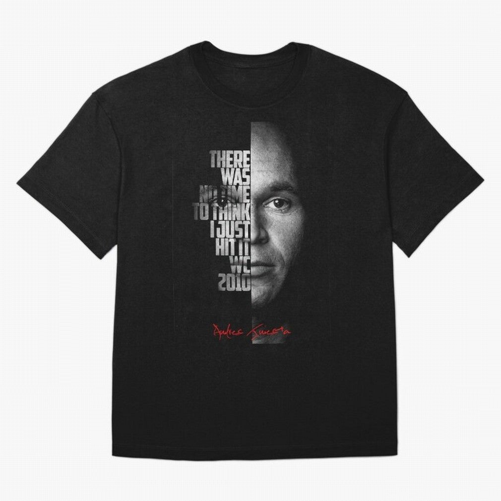 Black and white Andres Iniesta Quote. Classic T-Shirt Honor Football Greatness during Match Day Hype around FIFA World Cup 2026, Messi, CR7 and Mbappe, Brazil, Portugal and Argentina, Goal Celebration Energy, Supporter Heritage, Football Icons and