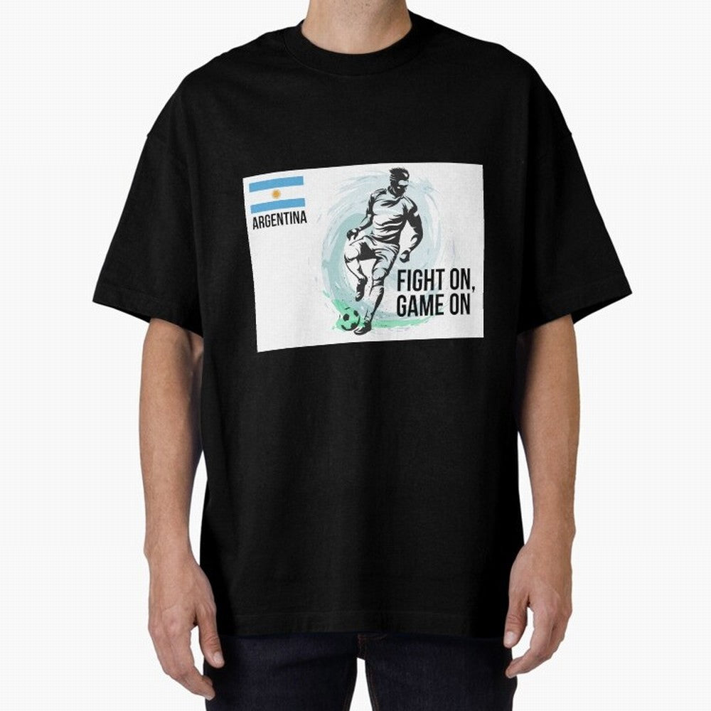 Argentinian Football Player Playing Football - Football Classic T-Shirt Celebrate Every Goal in FIFA World Cup 2026 Capturing Mbappe, Portugal, Spain and Germany Energy, Soccer Culture, Superstar Moments, National Team Dreams and Competitive Fire;