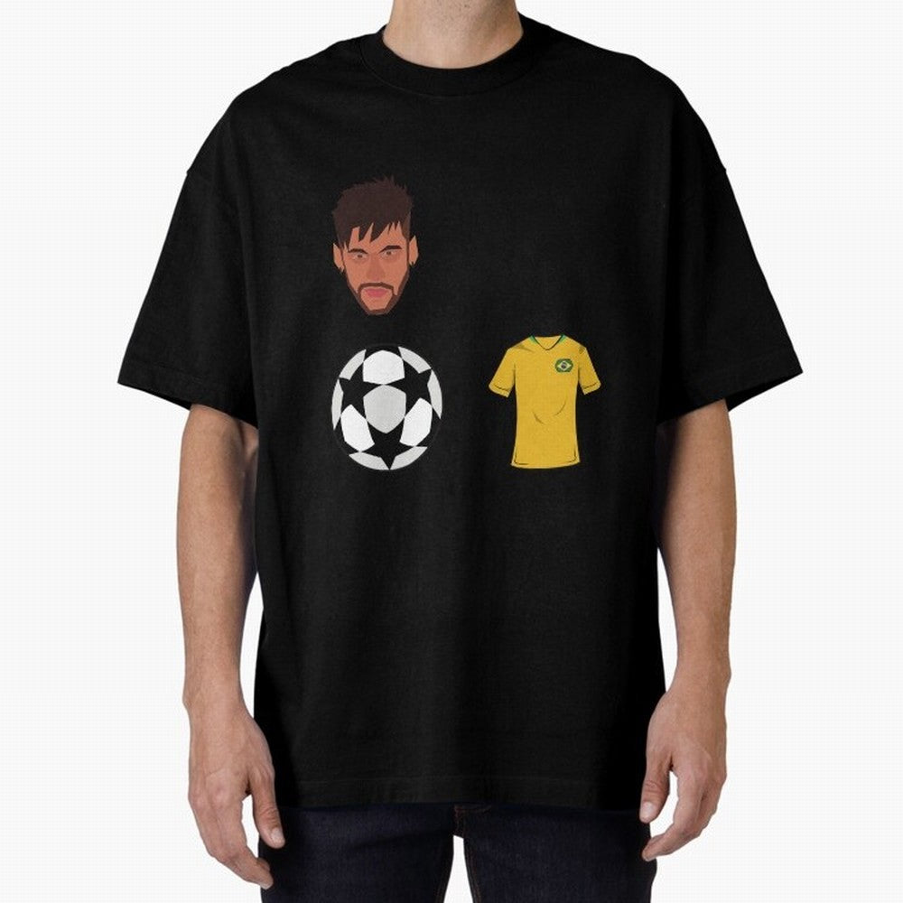 Neymar JR 10 - PSG X Brazil Oversized T-Shirt Carry the Colors and Pride of the FIFA World Cup 2026 USA Canada Mexico Journey through Mbappe Highlights, Germany Pride, Stadium Chants, National Pride, Trophy Dreams and Unforgettable Football
