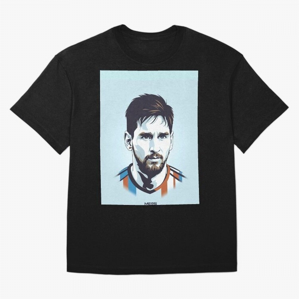 Messi Pop Art Portrait Graphic T-Shirt Mark FIFA World Cup 2026 USA Canada Mexico for Fans of Messi, Neymar and Mbappe and Brazil, Bringing Supporter Pride, Iconic Celebrations, Legendary Names and Global Match Day Energy; Perfect for Fans,