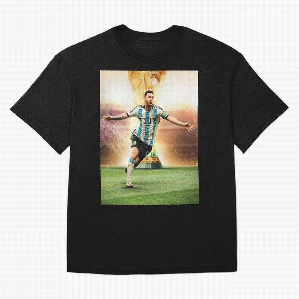Messi Graphic T-Shirt Cheer for FIFA World Cup 2026 Group Stage Capturing Cristiano Ronaldo, Argentina, France and Brazil Energy, Worldwide Fan Energy, Dramatic Goals, Stadium Lights and Championship Celebrations; Perfect for Supporters Who Want