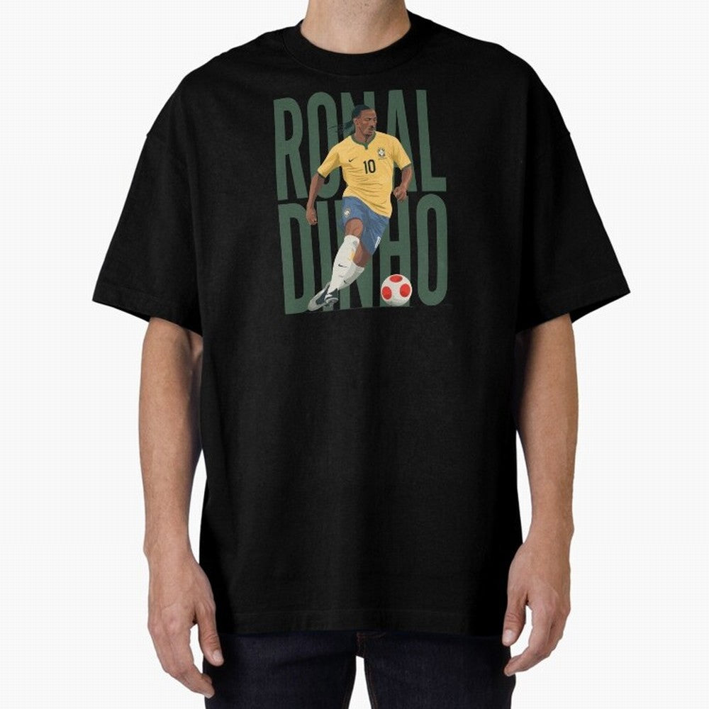 Ronaldinho Gaucho in action Minimalist Graphic Premium T-Shirt Follow the Final Road of the FIFA World Cup 2026 Group Stage Journey through Mbappe Highlights, England and Germany Pride, Classic Soccer Heritage, Championship Pressure, Fan Loyalty
