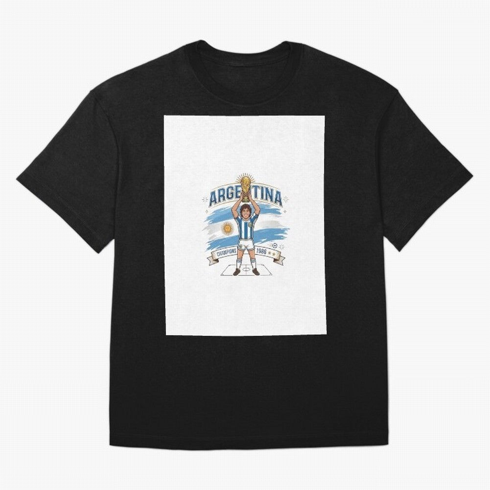 Argentina Retro Champion - Classic 10 Legend Sun of May Graphic T-Shirt Unlock the FIFA World Cup 2026 USA Canada Mexico Journey through Neymar Highlights, Portugal, Spain and Germany Pride, Football History, Final Match Energy, Crowd Noise and