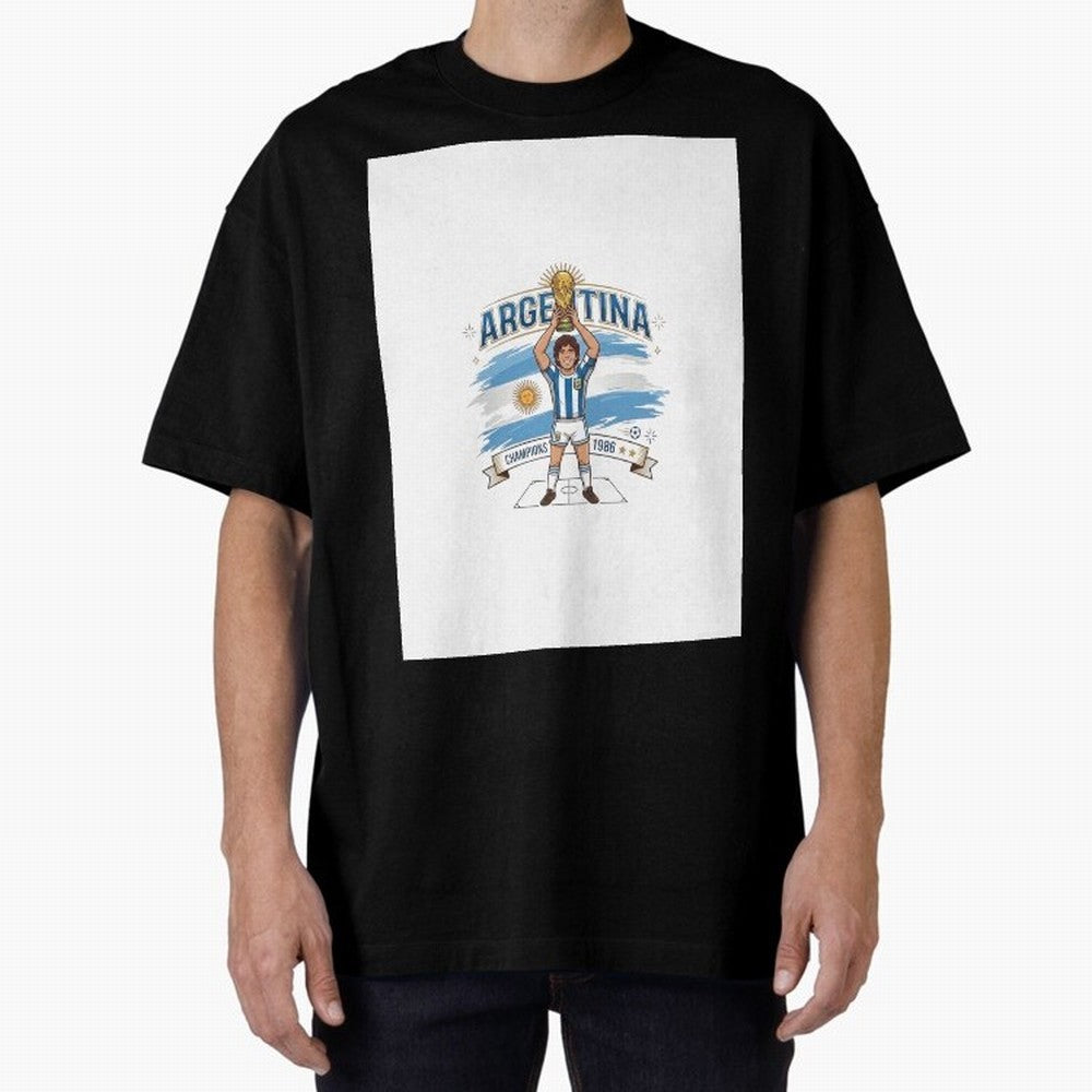 Argentina Retro Champion - Classic 10 Legend Sun of May Graphic T-Shirt Unlock the FIFA World Cup 2026 USA Canada Mexico Journey through Neymar Highlights, Portugal, Spain and Germany Pride, Football History, Final Match Energy, Crowd Noise and