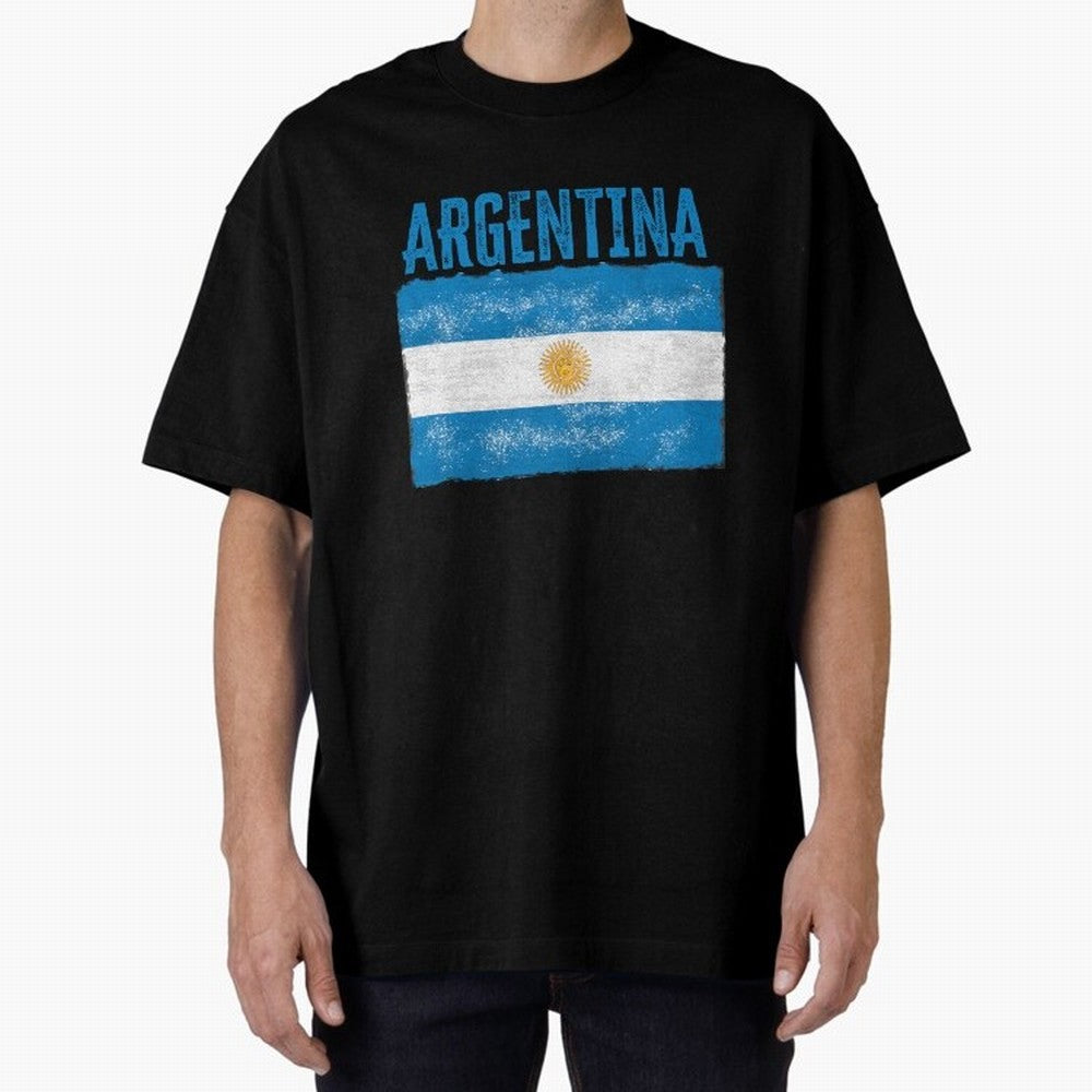 Argentina Oversized T-Shirt Join the Countdown to the FIFA World Cup 2026 USA Canada Mexico Journey through Cristiano Ronaldo Highlights, England Pride, Vintage Soccer Flavor, Modern Football Stars, National Flags and Final Night Emotion; Great for