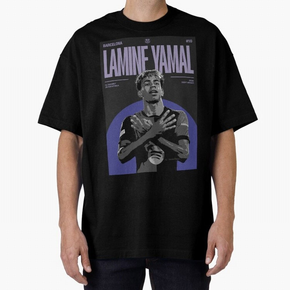 Lamine Yamal Barcelona Poster HD Premium T-Shirt Bring Bold Fan Energy to Match Day Hype around FIFA World Cup 2026, Haaland, Portugal, Stadium Chants, National Pride, Trophy Dreams and Unforgettable Football Memories; Ideal for Fans Who Follow